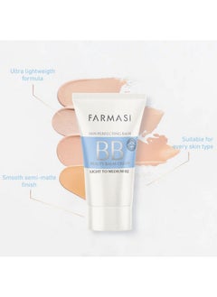 FARMASI Make Up Bb Cream Beauty Balm Full Coverage Foundation Concealer Moisturizer Bb Cream For All Skin Types 1.7 Fl. Oz. / 50 Ml (Light Medium)  - Image 3
