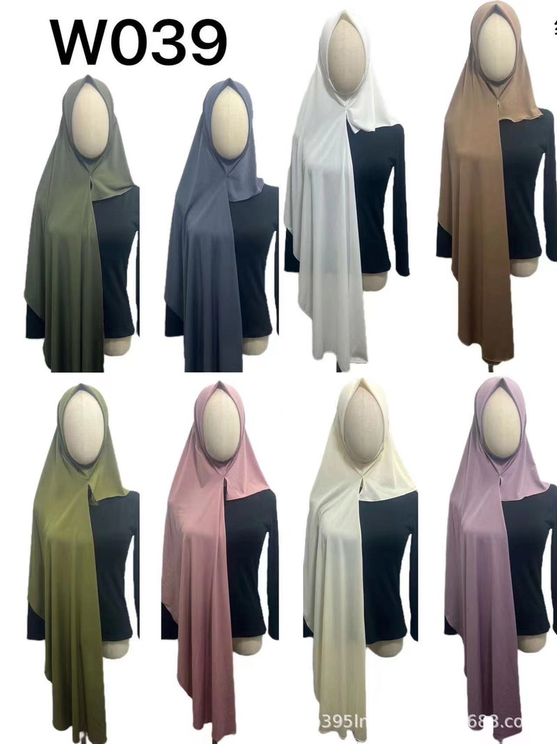 New Crystal Linen Full Wrap Scarf Headscarf Gauze Solid Color Ladies Outdoor W039 - Image 2