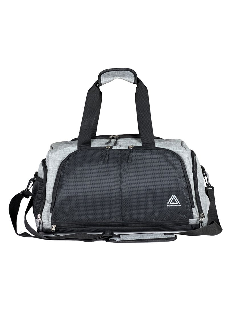 FASHION PYRAMID - Sport Gym And Travel Duffel Bag With Water-resistant Material - grey - Image 1