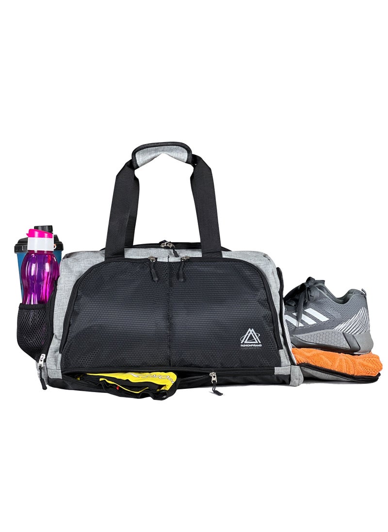 FASHION PYRAMID - Sport Gym And Travel Duffel Bag With Water-resistant Material - grey - Image 1