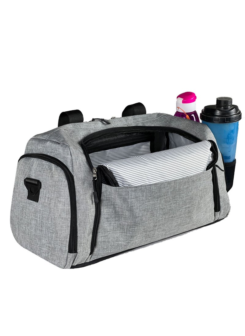 FASHION PYRAMID - Sport Gym And Travel Duffel Bag With Water-resistant Material - grey - Image 1