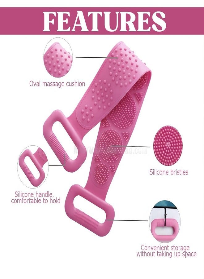 ROFORUF Silicone Back Scrubber Belt for Bath | Combo of 1 | Dual-Sided Exfoliating Body Scrubber for Men & Women | Stretchable, Quick-Dry, Reusable Shower Belt for Deep Cleaning (RANDOM COLOR) - Image 5