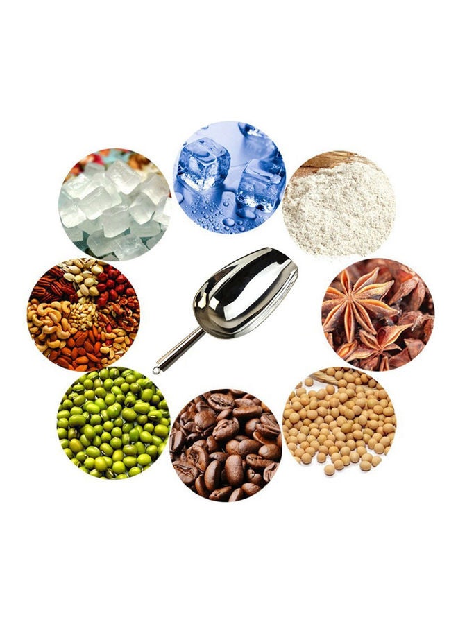 Aknur مجرفة مكعبات ثلج يدوية من قطعة واحدة مع مغرفة بديلة من الستانلس ستيل المصبوب 304 فضي 25.2*5*10سم - Image 3