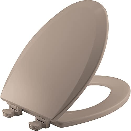 Bemis 1500EC 068 Toilet Seat with Easy Clean & Change Hinges, 1 Pack Elongated, Fawn Beige - Image 1