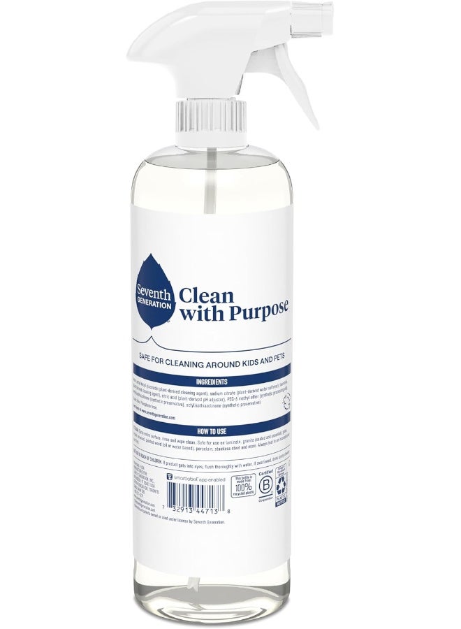 Seventh Generation All Purpose Cleaner, Biodegradable Formula, Free & Clear, 23 oz (Pack of 4) - Image 2