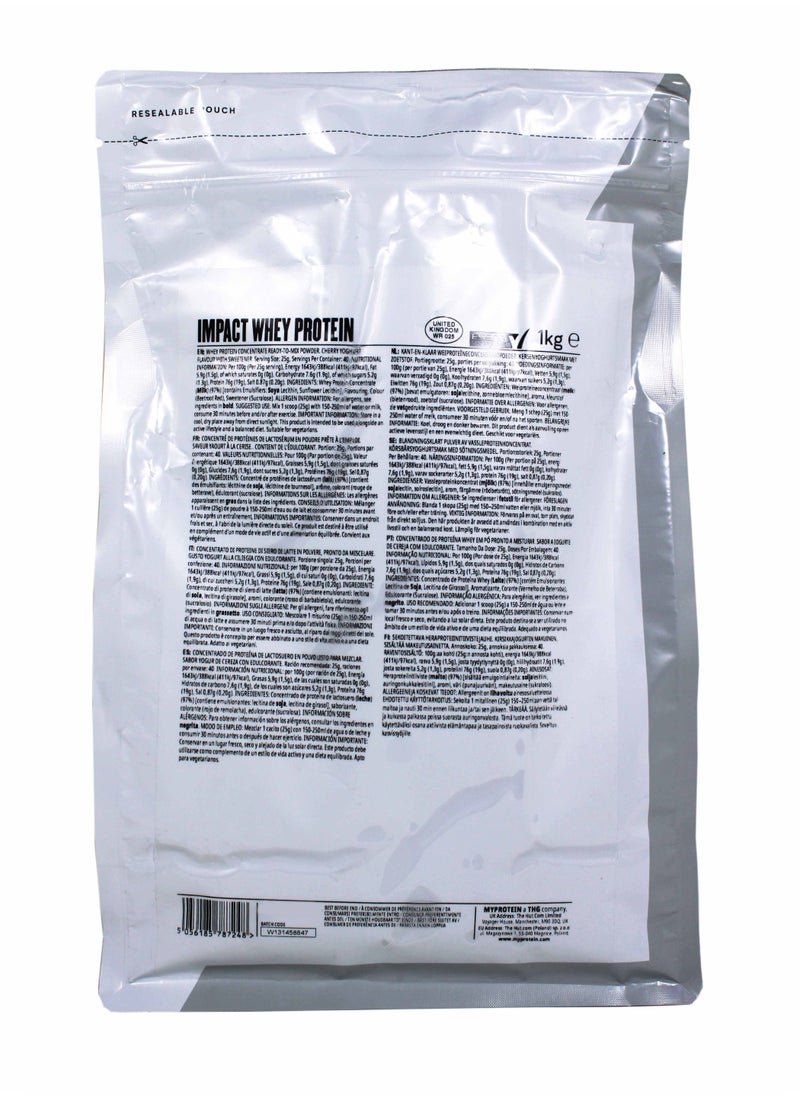 Myprotein - Impact whey protein cherry yoghurt flavour 1000g - Image 1