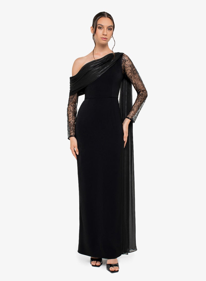 CHASE One Shoulder Maxi Dress - Image 1