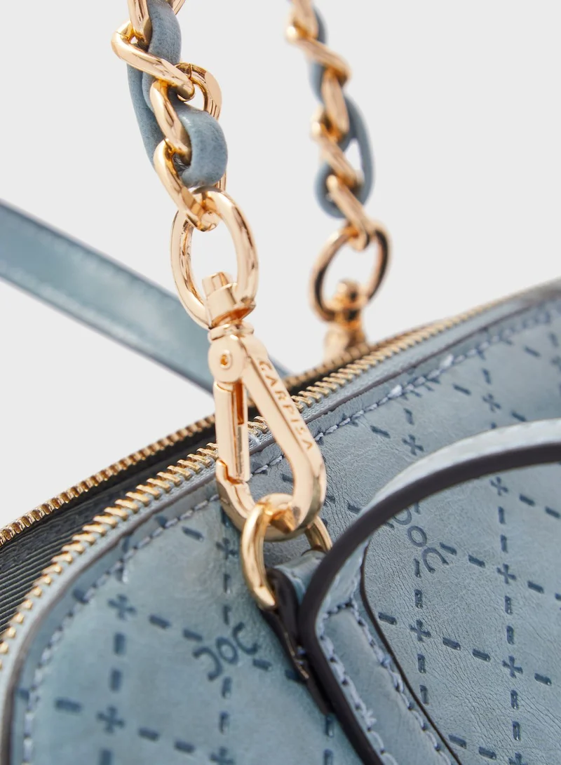 CARPISA Dome Shape Zip Closure Satchel