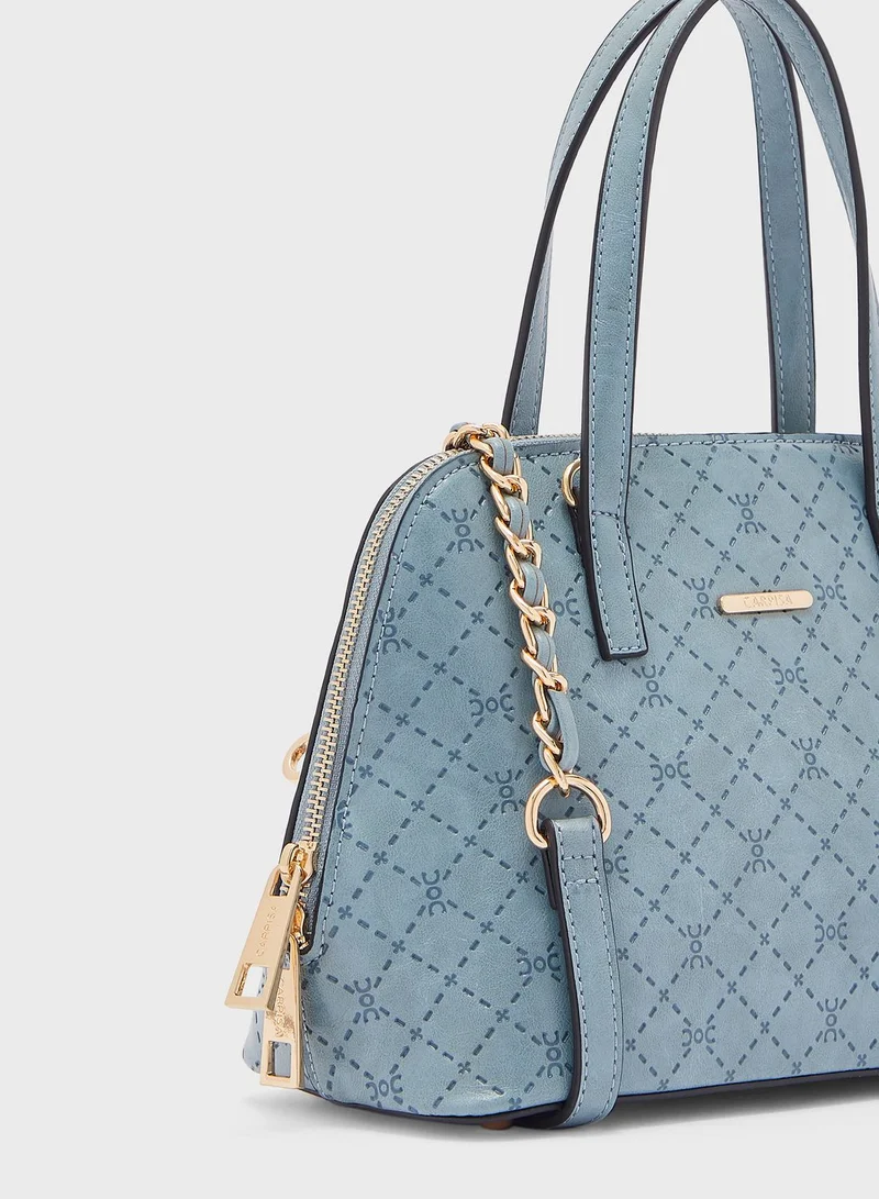 CARPISA Dome Shape Zip Closure Satchel