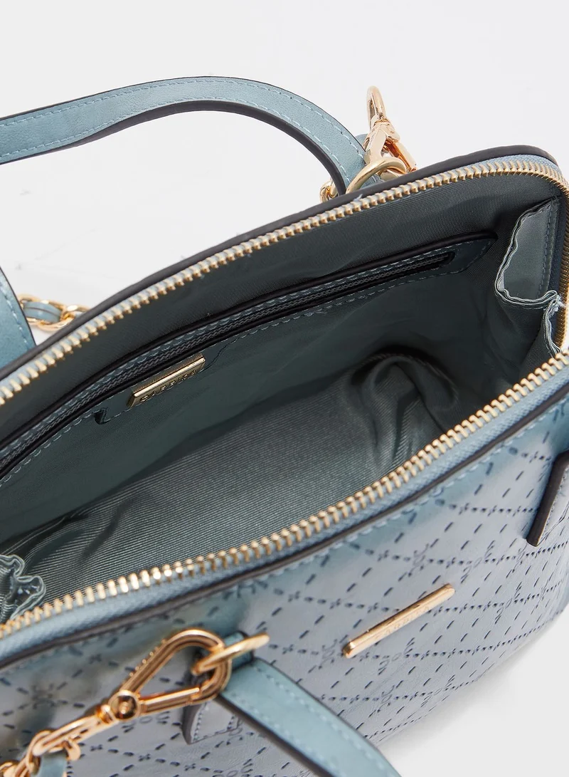 CARPISA Dome Shape Zip Closure Satchel