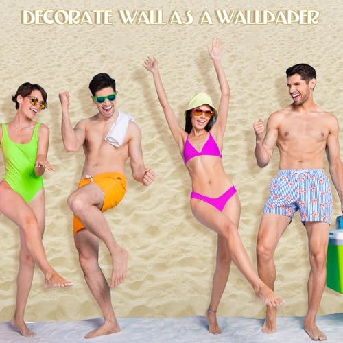 Jectivs 4.5x33 Ft Beach Sand Wall Backdrop Decorations,Roll of Plastic Beach Sand Photography Background,Natural Scenery Setters Wallpaper Travel Summer Birthday Party Video Shoot Studio Photo Props - Image 5