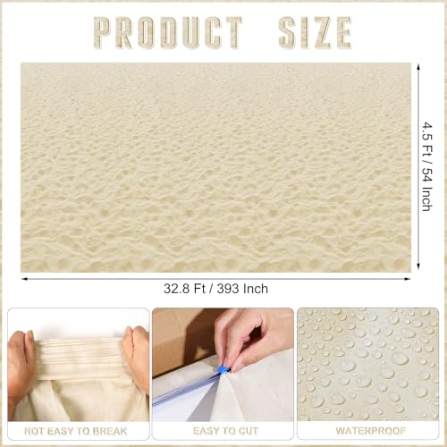 Jectivs 4.5x33 Ft Beach Sand Wall Backdrop Decorations,Roll of Plastic Beach Sand Photography Background,Natural Scenery Setters Wallpaper Travel Summer Birthday Party Video Shoot Studio Photo Props - Image 2