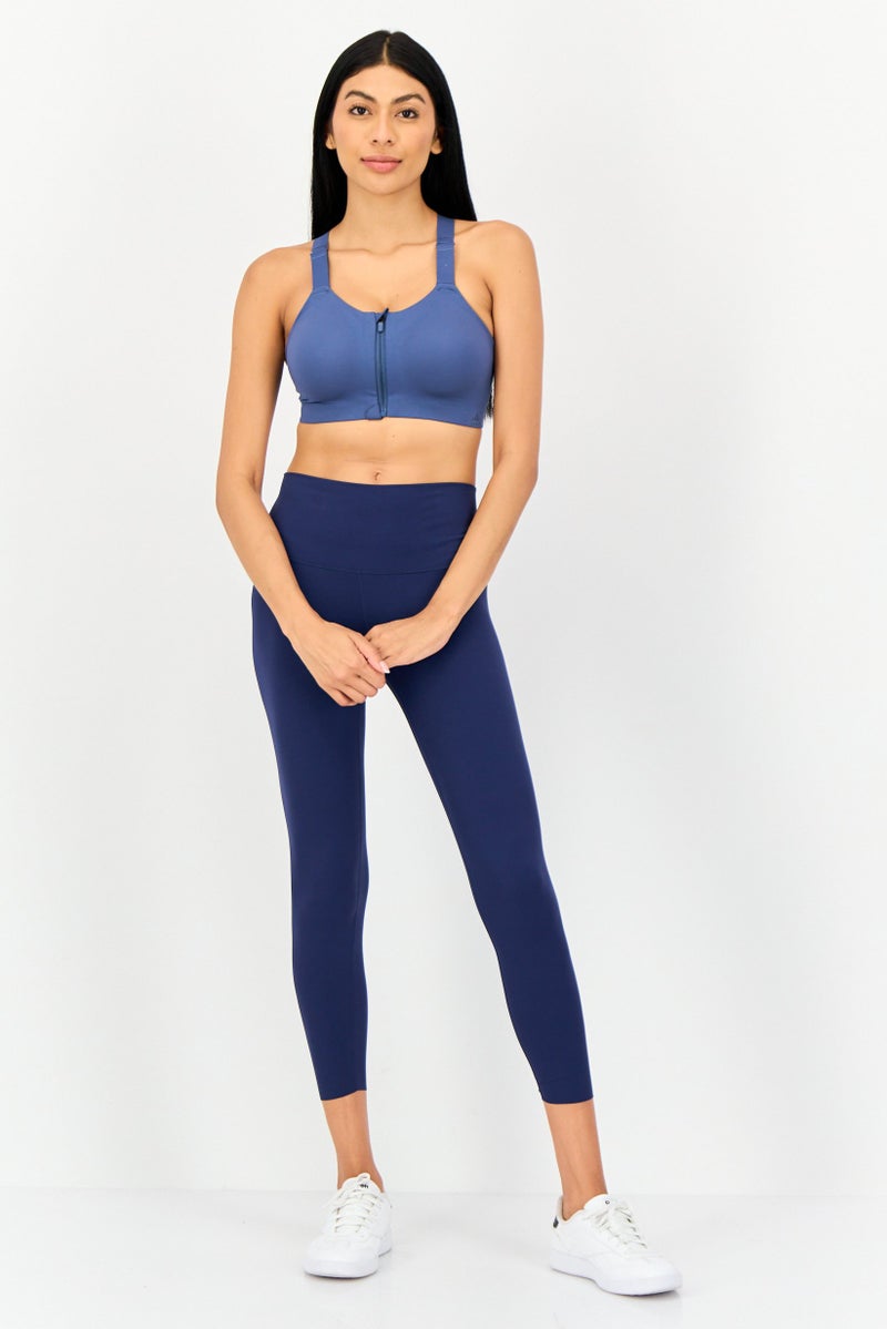 Adidas Women Padded Training Sport Bra, Blue - Image 4