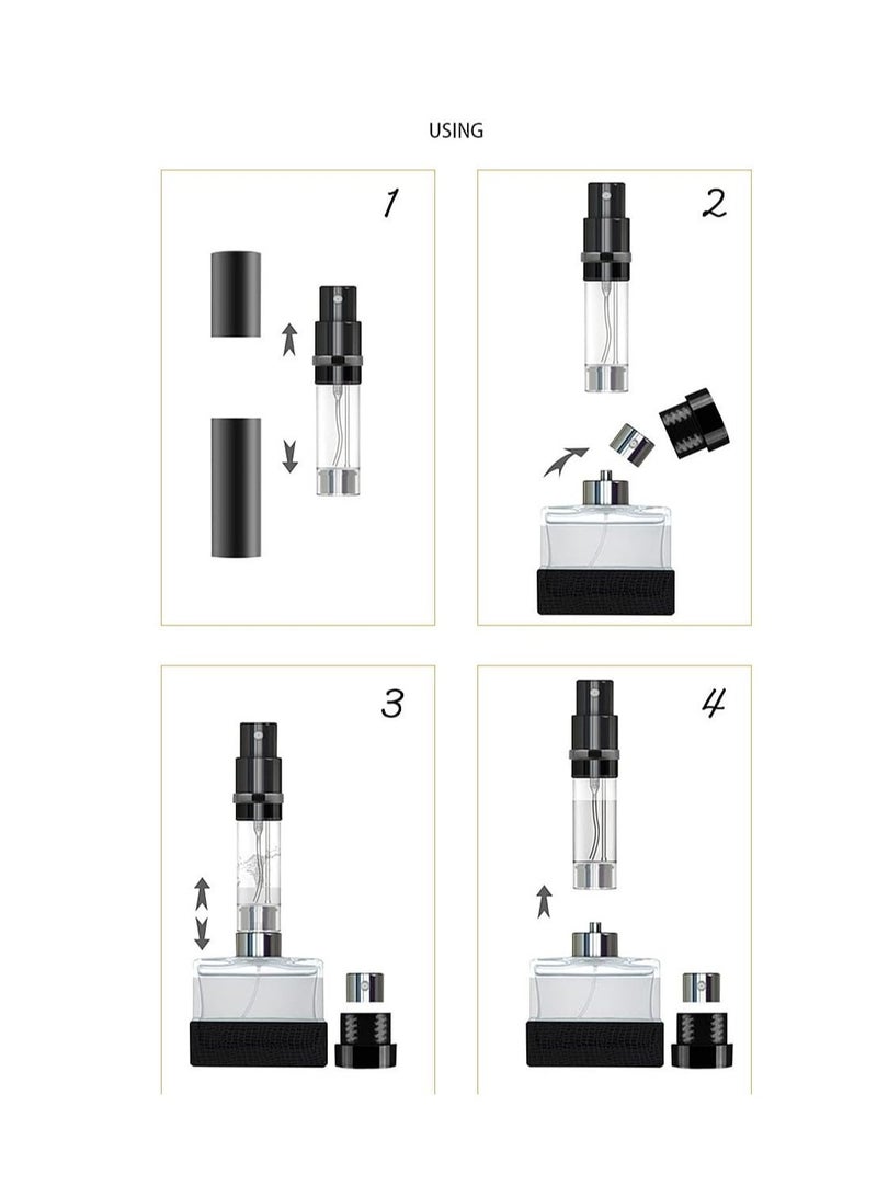 GUDOO Perfume Refill Bottle 6ML Atomizer Spray Bottle with Refillable Perfume Bottle For Men and Women|Perfume bottle for Travel|Pocket Size Mini Perfume Atomizer for Purse White - Image 5