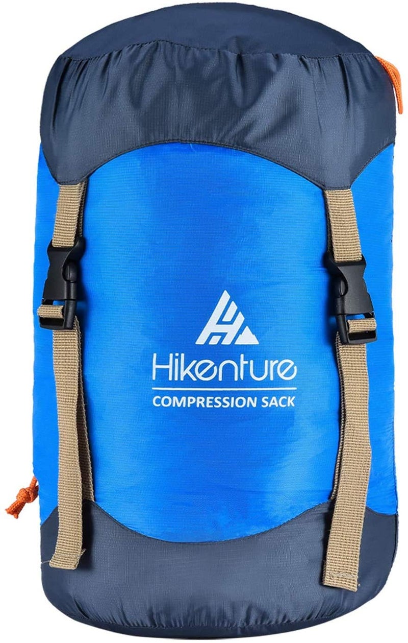 Hikenture Compression Sack for Sleeping Bag, Upgrade Anti-Tear Nylon Sleeping Bag Stuff Sack, 10L/14L/20L/30L Water-Resistant Compression Bag, Storage Bag (Blue, 20L) - Image 4
