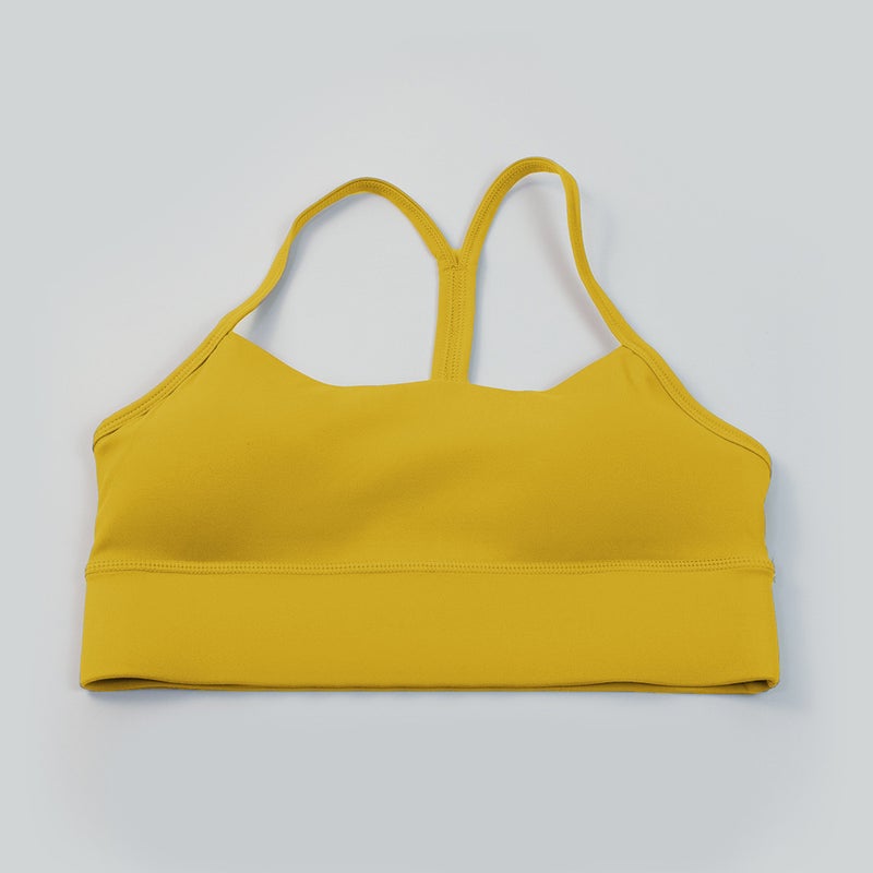 Yoga clothing bra women''s sports underwear double-sided sanding tight thin belt Y-shaped beautiful back fitness jogging vest bra - Image 1