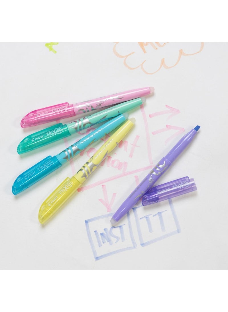 Alex Schoeller - Pilot Frixion Light Erasable Highlighter Pen Set of 6 Pastel Colors - Image 1