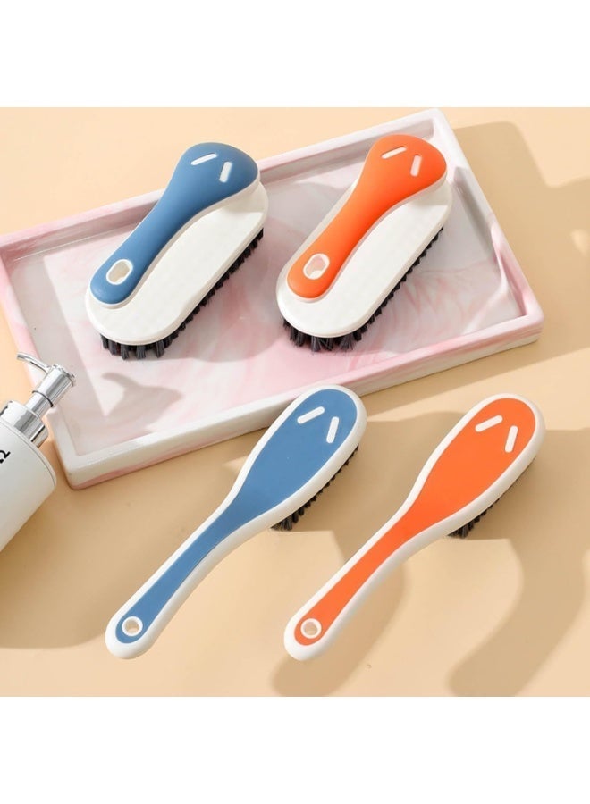 Cleaning Brush Stain Remover Brush Fabric Cleaning Brush Laundry Brush Small Scrub Brush Cleaner Household Cleaning Brushes for Carpet, Clothes, Bathroom,Sneaker-2 Pack (Gray) - Image 4