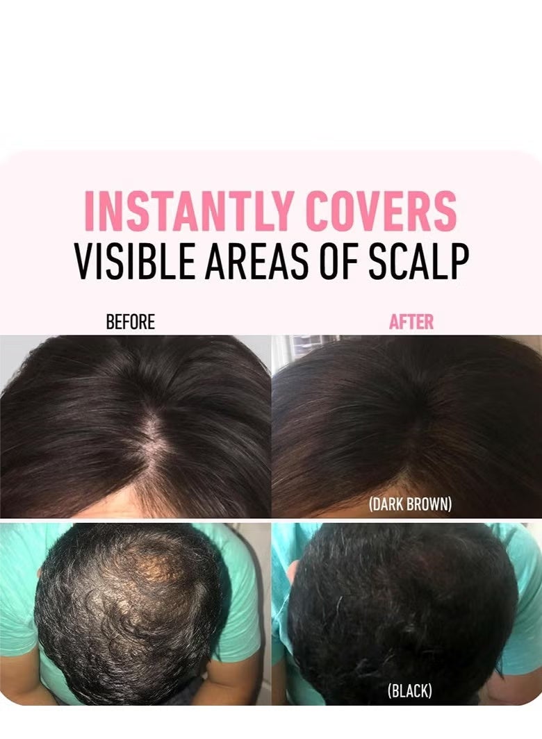 VERONNI 2-Pack   Hair Filler,Hairline Shadow Powder,Hairline Powder Instantly Conceals,Instant Volume&scalp Coverage for Thinning Hair,Fast & Full Care, 100% Water Sweat Resistant ( Black) - Image 3