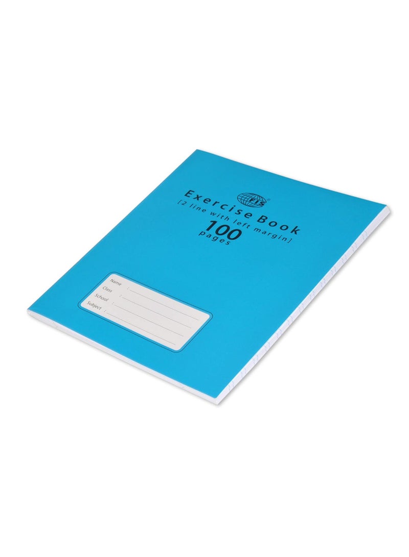 FIS Exercise Book 2-Line With Left Margin, 100-Pages, 16X21Cm 12-Piece - FSEB2LM100N - Image 4