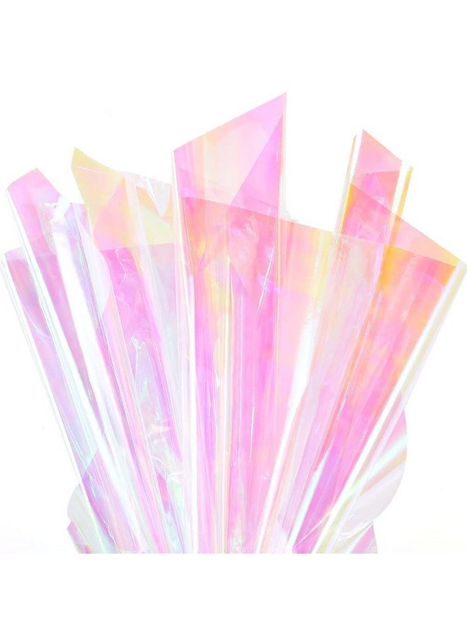 Pengxiaomei - 32In X 50 Ft Iridescent Cellophane Wrap For Gift Baskets Birthday Wrapping Paper Holographic Cellophane Wrap Roll For Crafts Halloween Christmas Gifts - Image 1
