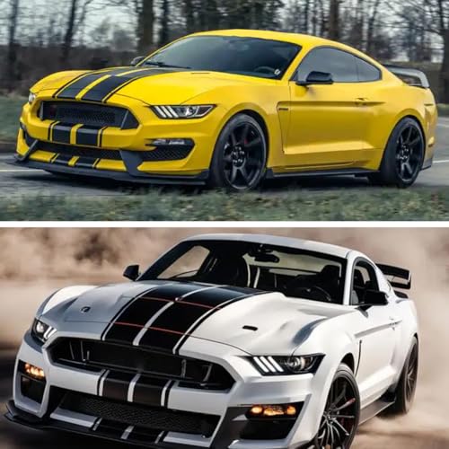 Leasinder Car Hood Stripe Sticker Universal Auto Racing Stripes Body Side Decal Vinyl Stripe Sticker Accessories Modified Decoration for Car Vehicles (Black, 63 * 11'') - Image 3
