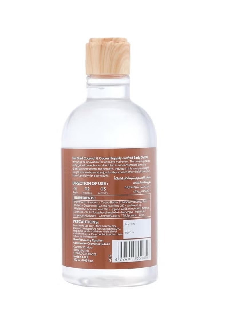 NUT SHELL Coconut & Cocoa - Body Gel Oil 250ml - Image 2