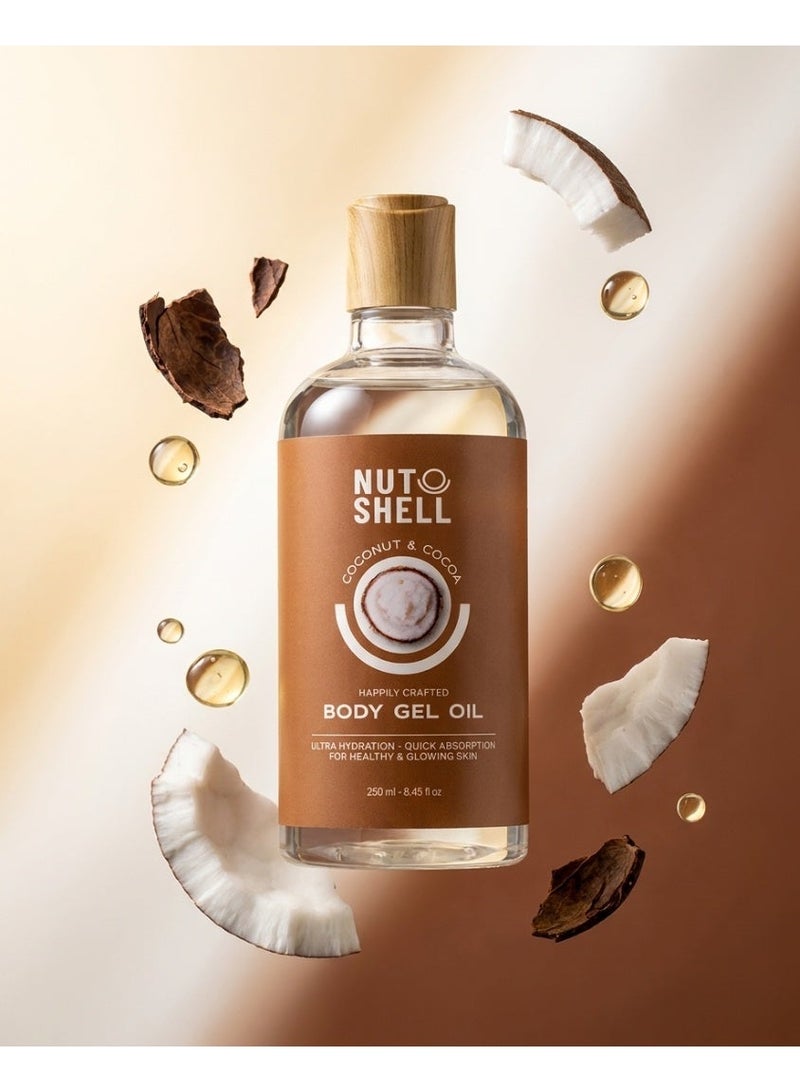 NUT SHELL Coconut & Cocoa - Body Gel Oil 250ml - Image 5