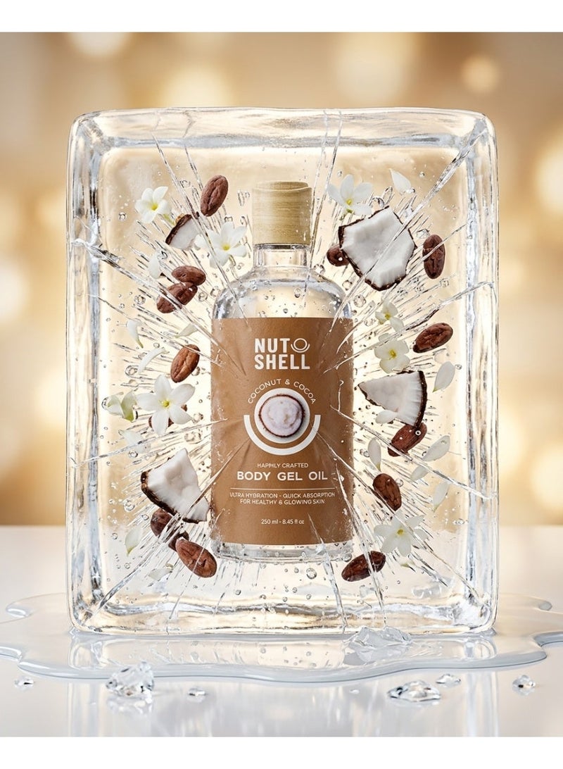 NUT SHELL Coconut & Cocoa - Body Gel Oil 250ml - Image 4