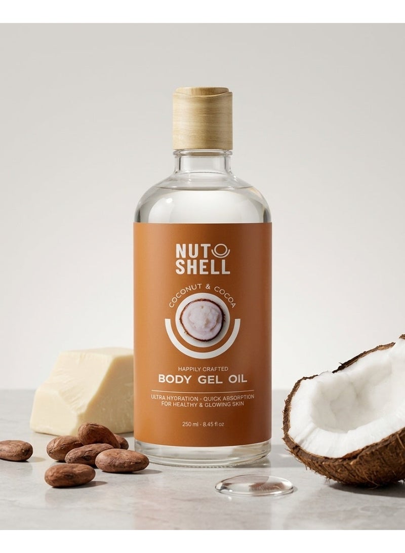 NUT SHELL Coconut & Cocoa - Body Gel Oil 250ml - Image 2