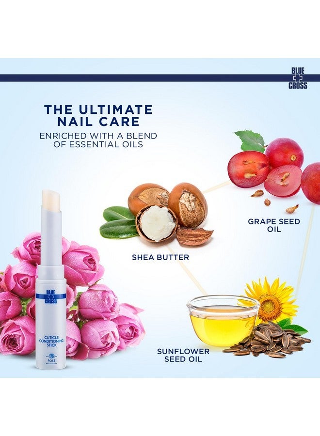 بلو كروس زيت مرطب ومنعم للبشرة معطر ومغذي للعناية بالأظافر، زيت عباد الشمس وبذور العنب، يدعم البشرة الجافة والتالفة، حجم السفر، 0.05 أونصة/1.4 جرام، وردي - Image 3