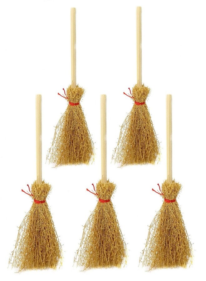 Ankelesz Mini Broom Rope Wizard Broom Halloween Decorative Accessory Hangings Decorations (Red) - Image 2