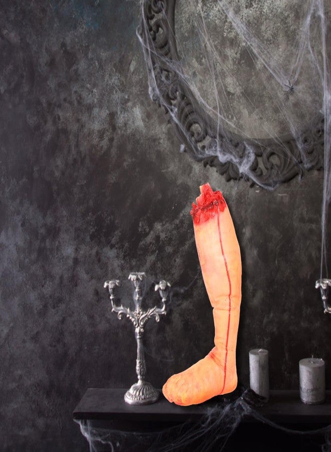Garneck 2pcs Fake Leg Human Severed Leg Scary Bloody Broken Body Parts Halloween Decorations Body Parts Severed Human Prop Realistic Broken Foot for Halloween Haunted House Cosplay Party - Image 5
