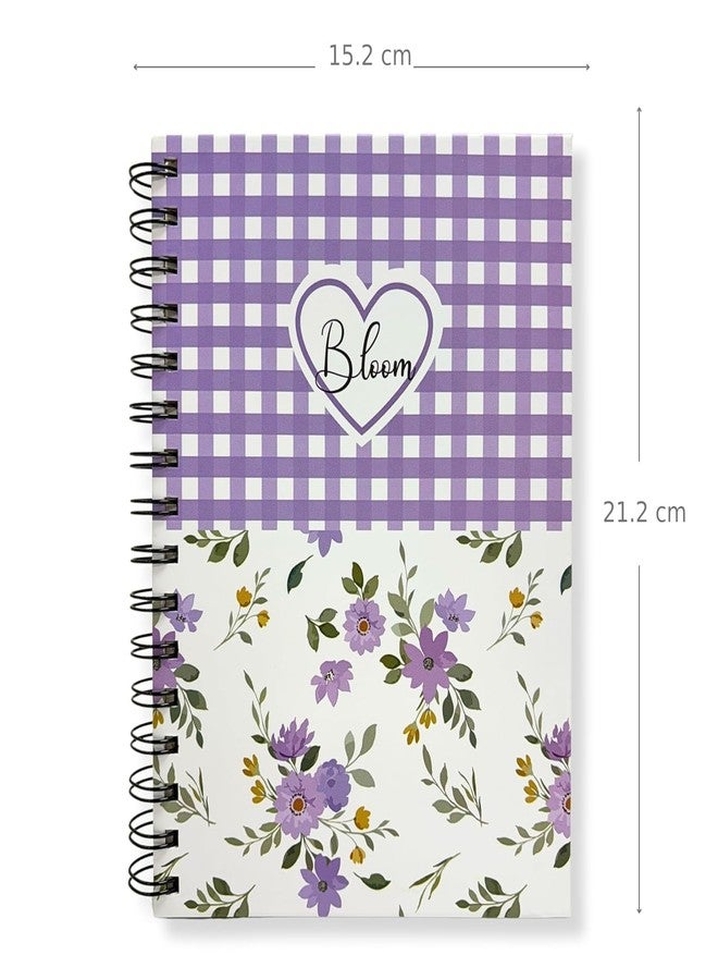 دفاتر Articious Bloom الزهرية (مجموعة من 2) | دفتر كبير A5 حلزوني ودفتر جيب صغير | تصميم زهور جذاب | صفحات مسطرة 80 جرامًا للمتر المربع للاستخدام المدرسي والمكتبي والشخصي - Image 2