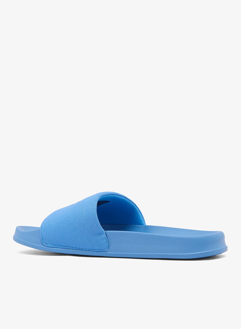 TOMMY HILFIGER Logo Embroidery Canvas Pool Slides - Image 4