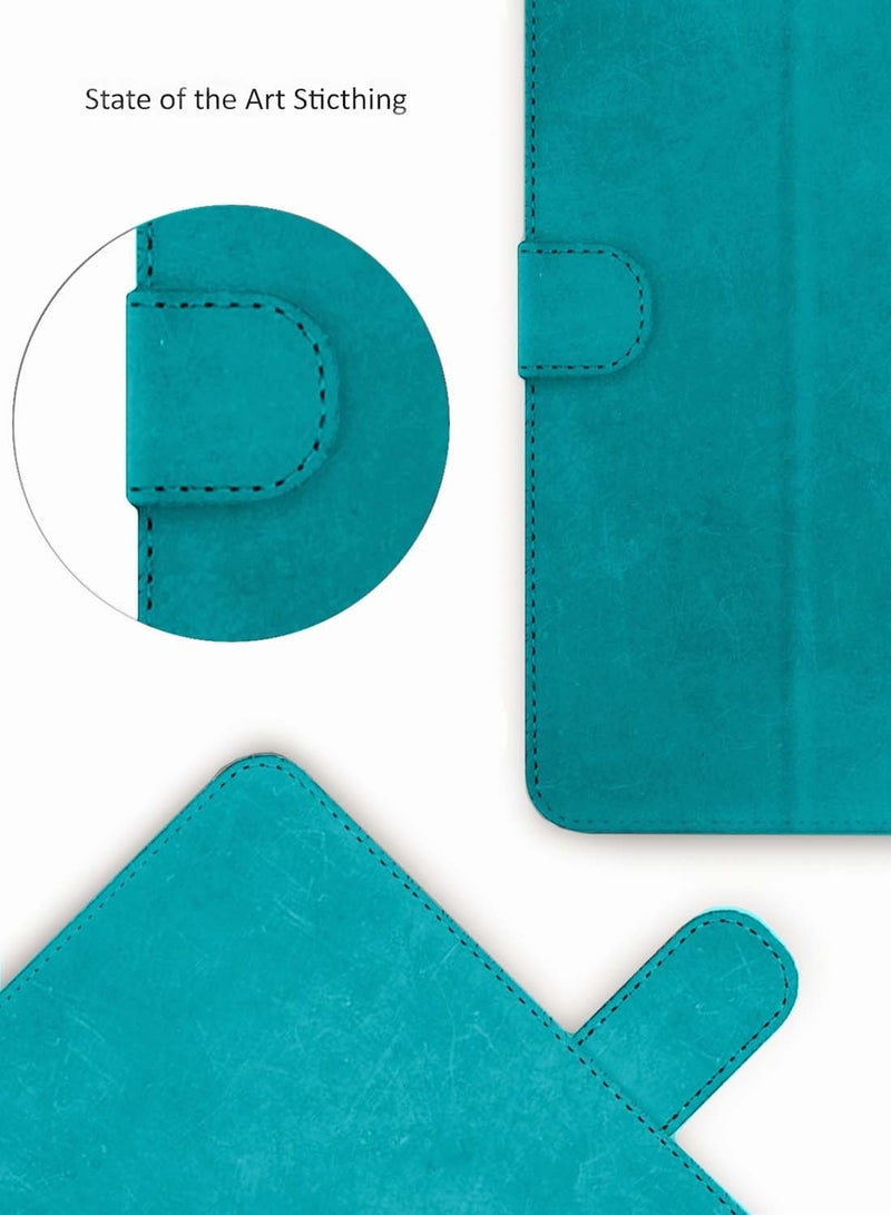 Wtech Huawei MatePad 11.5 S 2024 (11.5 Inch) / Honor Pad V9 2024 PU Leather Magnetic Closure Flip Case Cover - Sea Green - Image 5