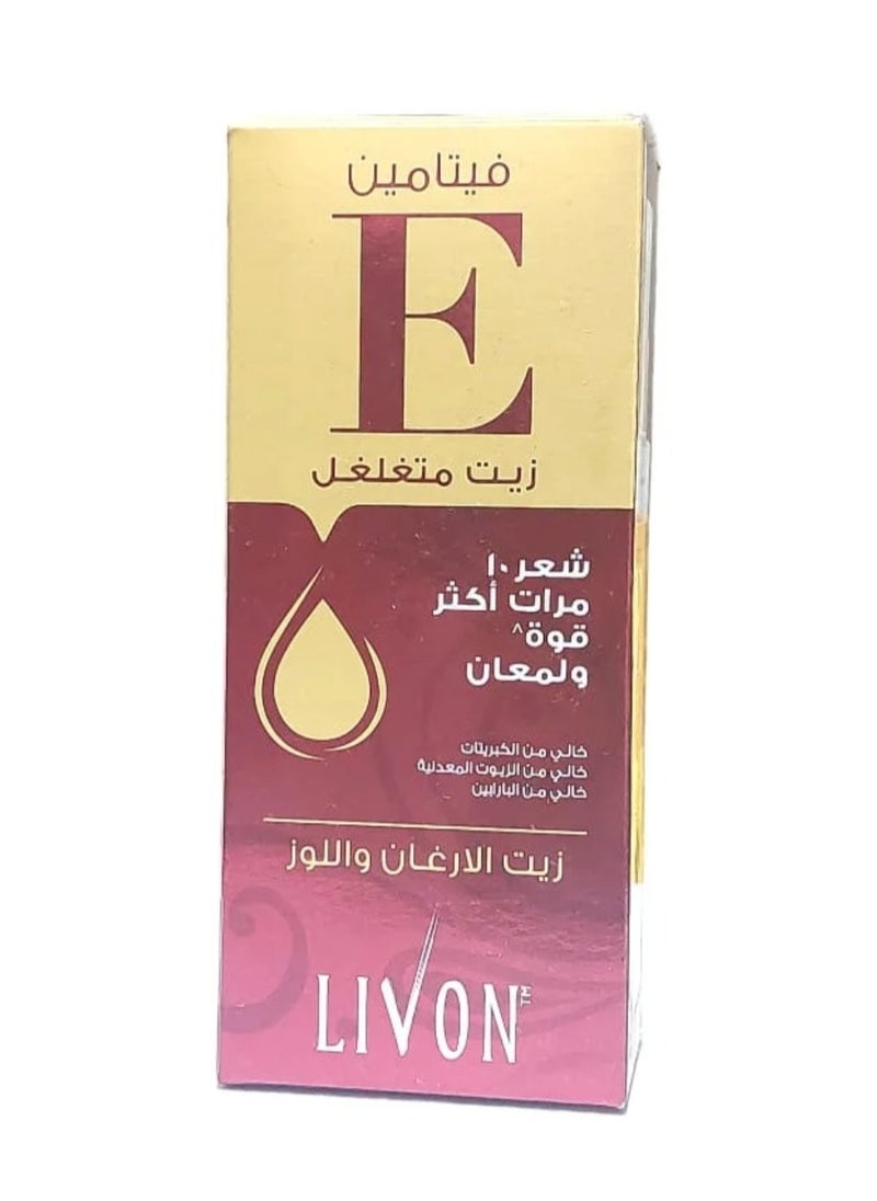 Livon Vitamin E penetrating oil for stronger & shinier hair With Argan & Almond oil  - Image 2