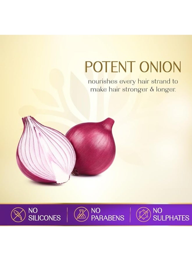 Herbsindia Onion & 7 Herbal Seeds Hair Oil With Nourish Tube | For Stronger & Longer Hair| Silicone & Paraben Free | All Hair Types | 280ml - Image 4