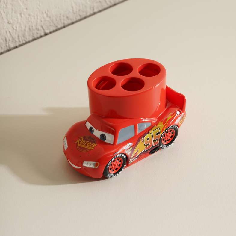 Pan Home Cars Lightning Mcqueen Toothbrush Holder 20x9.5x10cm - Red - 166TRC9901168 - Image 5
