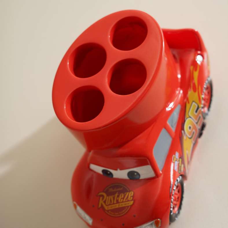 Pan Home Cars Lightning Mcqueen Toothbrush Holder 20x9.5x10cm - Red - 166TRC9901168 - Image 3