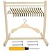 Flahard 17 Pcs Wood Doll Garment Rack with Wooden Clothes Hanger Mini Wooden Girl Doll Clothes Hanger Organizer Storage Shelf for 18 Inch Girl Doll Clothes Baby Dollhouse Color Set 1 - Image 2