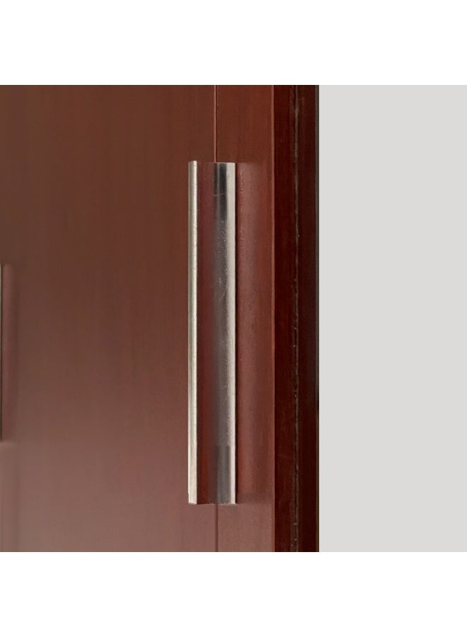 noon east Brown Wooden Bedroom Wardrobe, Engineered Wood, Spacious Storage with Hanging Rods & Adjustable Shelves, 200 × 60 × 201 cm – Stylish & Functional Closet Organizer - Image 4
