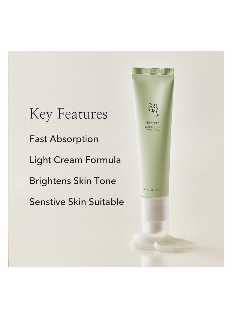 SYOSI Vitamin C Centella Serum for Dark Spot Correction, Fine Lines, and Pigmentation, Hydrating and Brightening Korean Skin Care Moisturizer, Face Serum for Men and Women, 30ml, Non-Irritating Formula  - Image 4