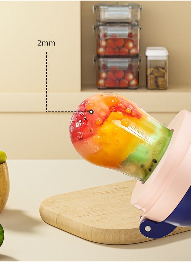 Lemon Baby Solids/Frozen Fruit Feeder Pacifier, Infant Teether Toy 4M+, BPA-Free Silicone Pouch & Nipple, Safely Introduce Solids, Teething Relief  ( Purple, S/M/L)  - Image 4