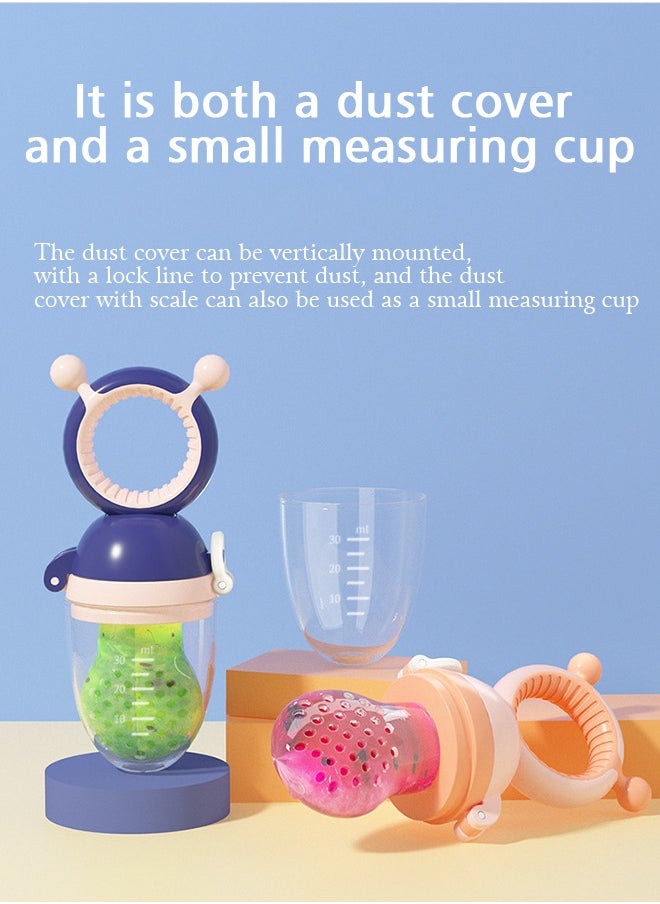 Lemon Baby Solids/Frozen Fruit Feeder Pacifier, Infant Teether Toy 4M+, BPA-Free Silicone Pouch & Nipple, Safely Introduce Solids, Teething Relief  ( Purple, S/M/L)  - Image 3