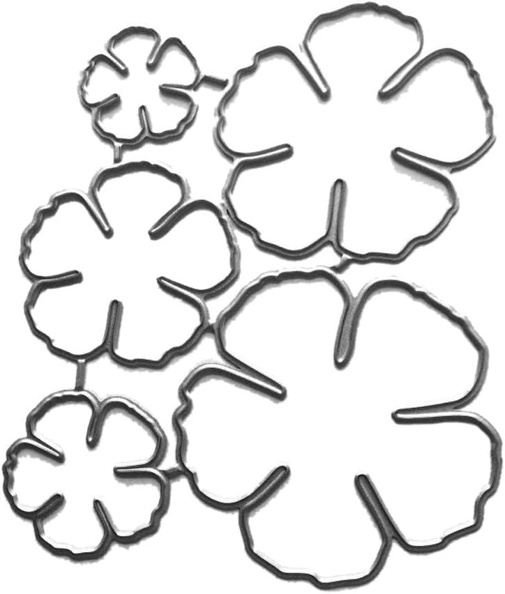 Five Petal Flower Die Cut for Card Making Flower Metal Cutting Dies Congratulations Die Cuts Birthday Embossing Stencils Template for DIY ScrapBooking Decor Wedding Birthday Blessing Card
