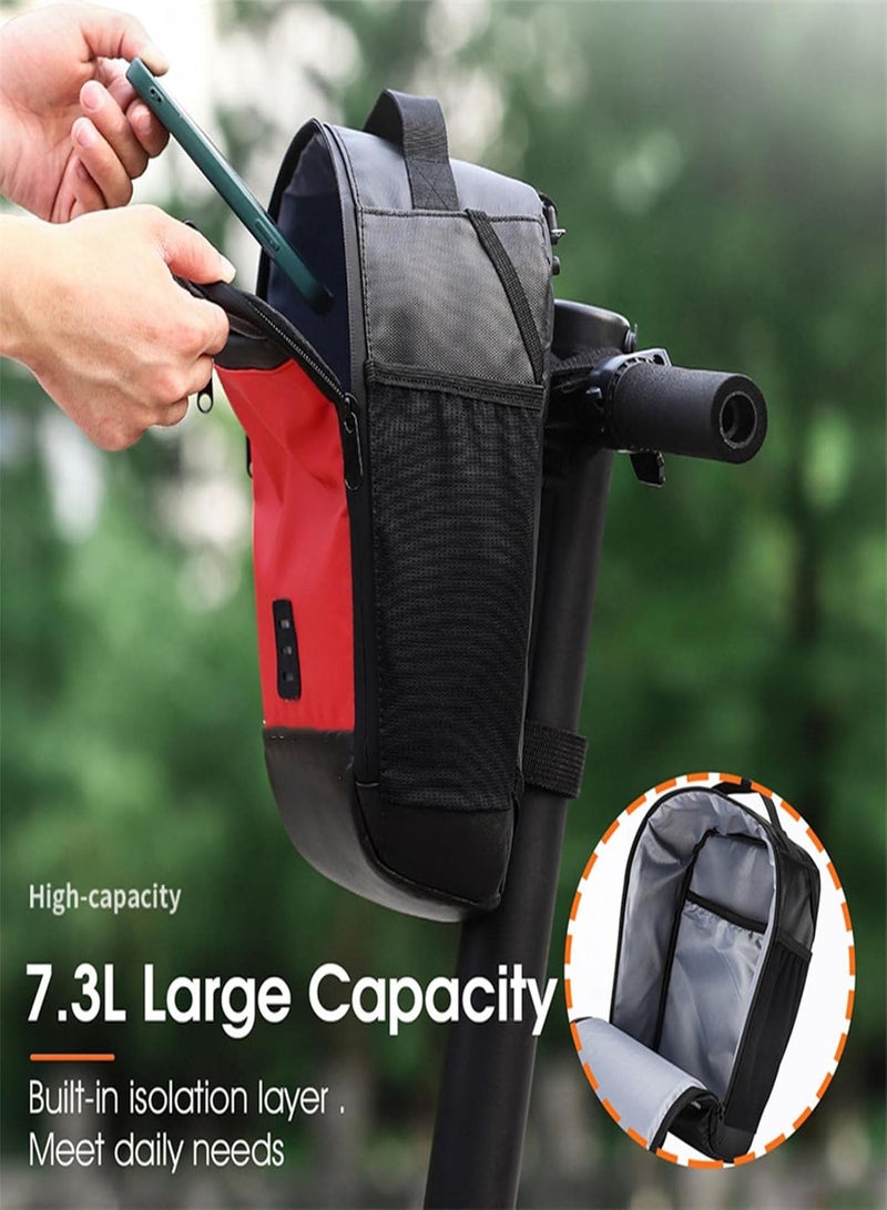 GGOOT Mountain Bike Bags, Waterproof Front Frame Bag for Bike, 7.3L Large Capacity Adjustable Shoulder Pack for Biking, Riding, Hiking - Image 2