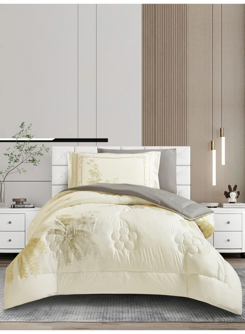 دوناتيلا طقم مفرش سرير 4 قطع مقاس مفرد ونص يناسب سرير 120×200 , تصميم مشجر انيق , مايكروفايبر فائق النعومة , يناسب جميع الفصول
