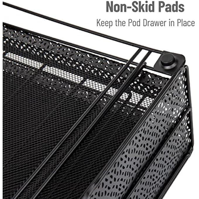 rayihni MtrayBlk Capacity KCup Coffee Pod Storage Organizer Drawer Metal Mesh Black 72 Capacity DbmtrayBlk - Image 5