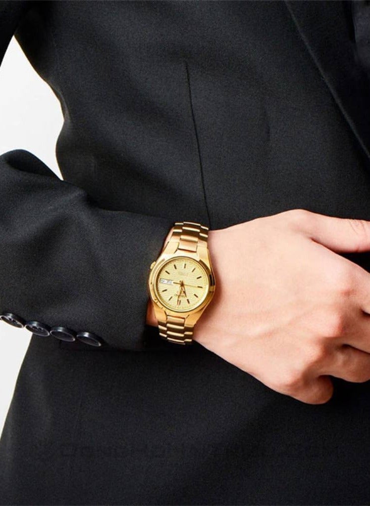 Seiko Seiko 5 Automatic Gold Dial Stainless Steel Men's Watch SNK610K1  - Image 2